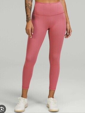 Lululemon Wunder Train Tight Brier rose dusty pink size 10